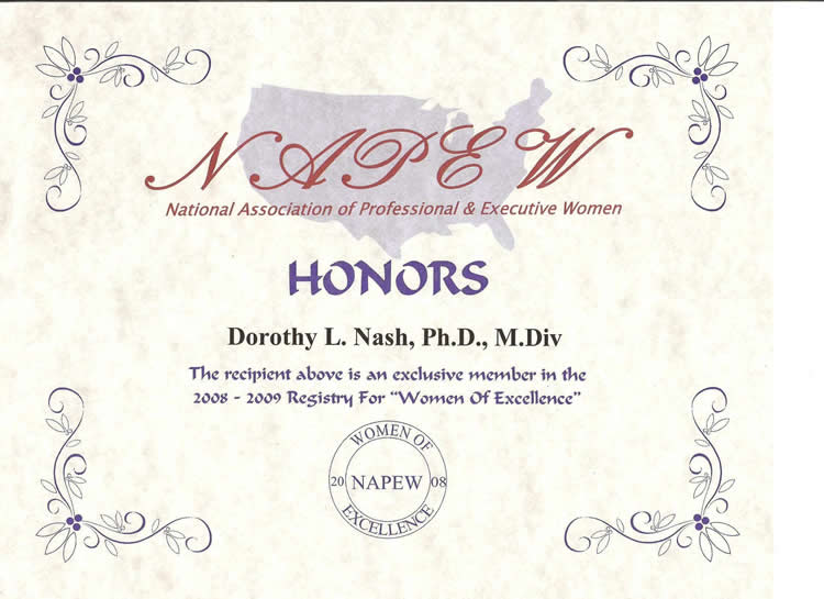NAPEW AWARD - Woman of Excellence